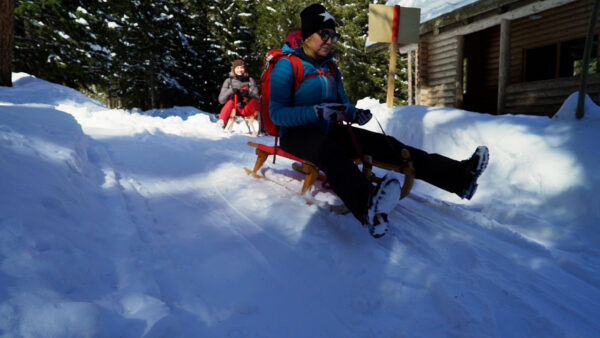 Tobogganing at the Malga Steinrast